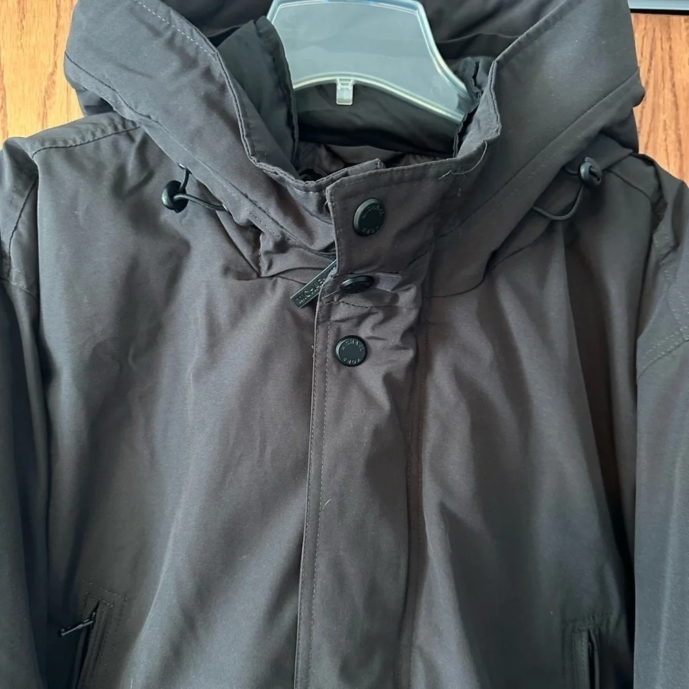 NWT Michael Kors Hooded Parka Jacket Mens 3XB Black Eggplant Waterproof Coat